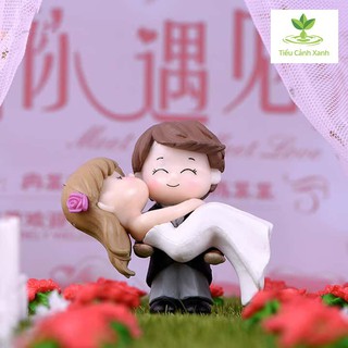 Vợ chồng mới cưới - phụ kiện tiểu cảnh - 1 cặp trang trí