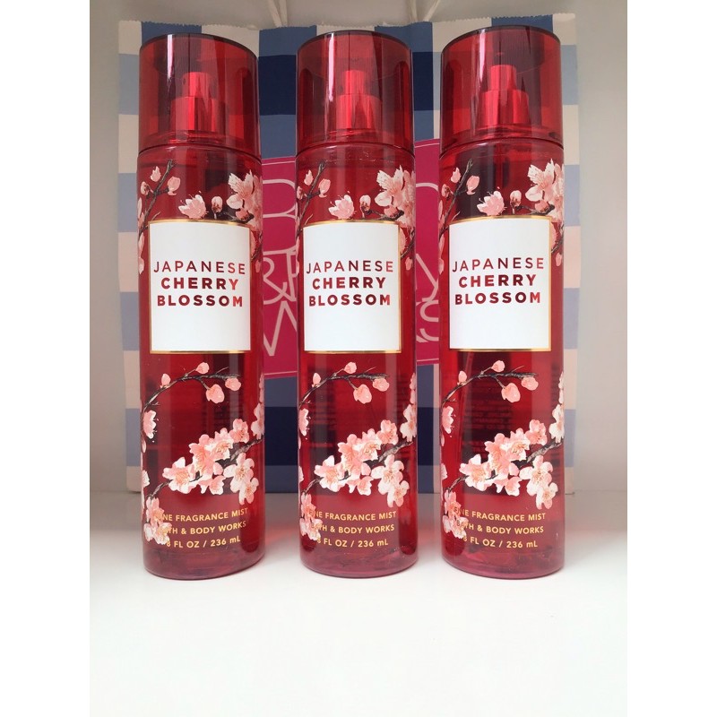 💖 𝘽𝘼𝙈𝘽𝙄 💖 Xịt thơm toàn thân Body Mist JAPANESE CHERRY BLOSSOM 236ml Bath&Body Works❤