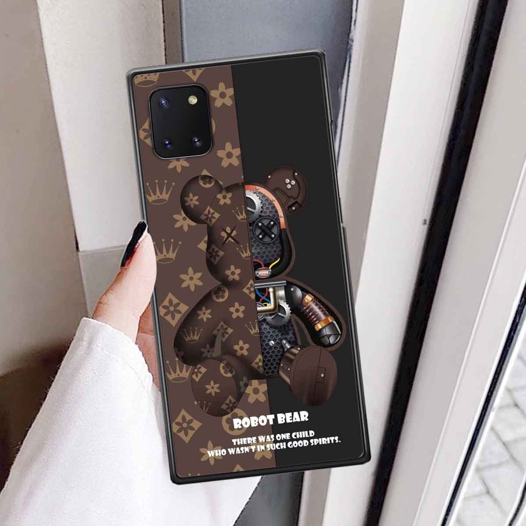 Ốp Samsung Note 10 Lite bear brick, gấu đáng yêu, dễ thương
