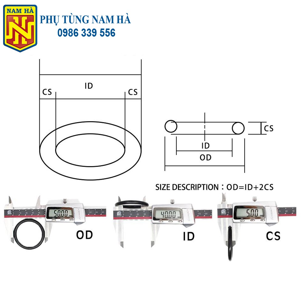 Hộp gioăng sim cao su thay thế chịu dầu NBR chịu nhiệt 30 cỡ size (Màu đỏ)