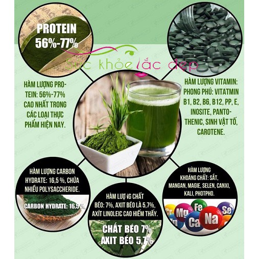 110 Tảo Xoắn Spirulina Nhật Bản Hộp 2200 Viên