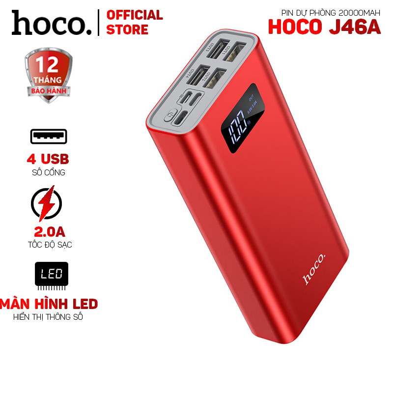 Sạc Dự Phòng Hoco J46A -20.000mAh  nhỏ gọn tiện dụng