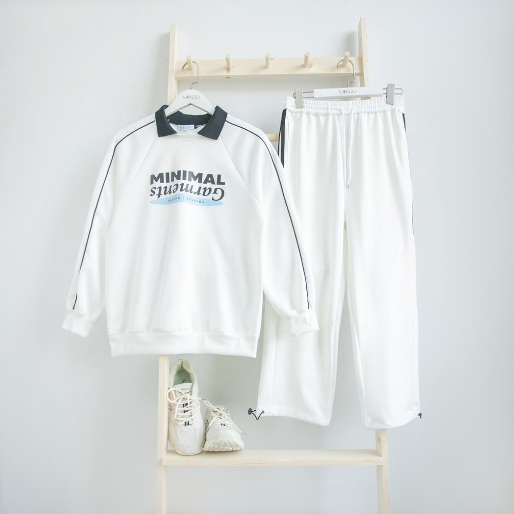 Áo Nỉ Cao Cấp Sweater Dài Tay Nam MANDO Có Cổ Họa Tiết In Chữ Form Rộng Basic Unisex Thời Trang Hàn Quốc NDN085 -nd2 🌸