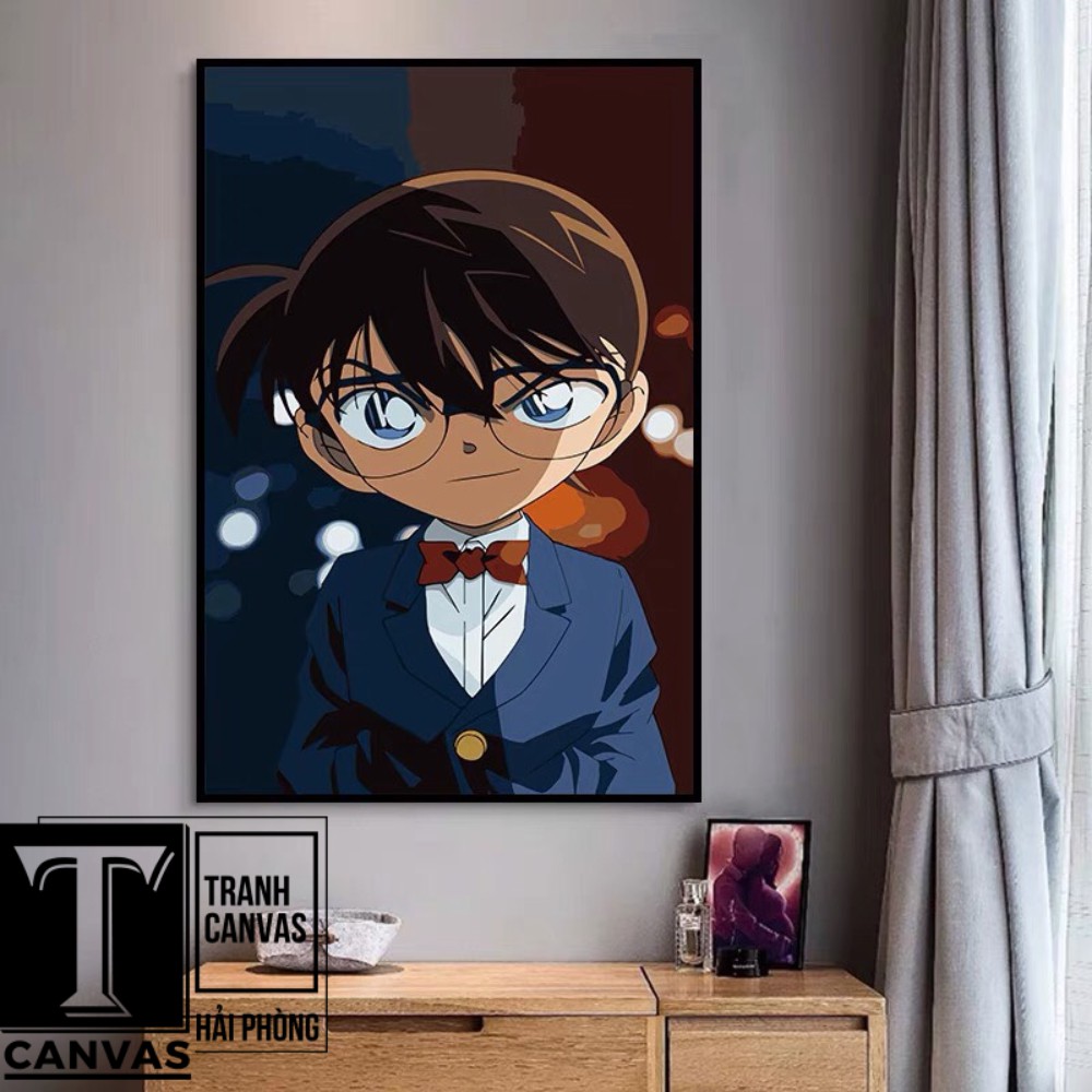 (Giá Xưởng) Tranh canvas treo tường, tranh Anime, truyện Conan CONAN01-11 (không kèm khung)