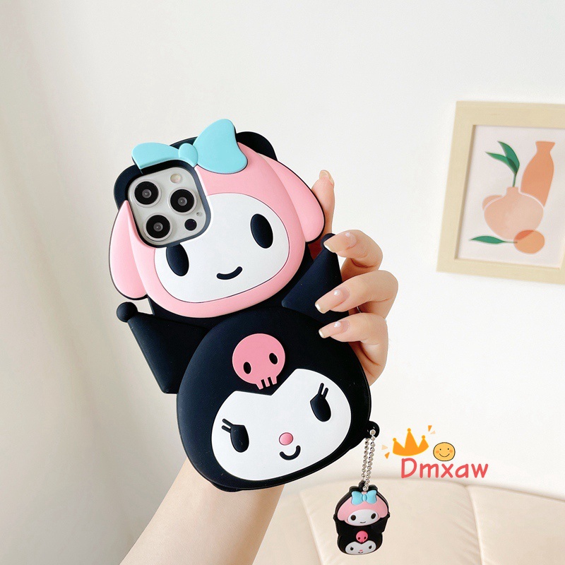Ốp Điện Thoại Silicon Mềm Họa Tiết Kuromi Hoạt Hình Cho iPhone 13 Pro Max 12 11 Pro Max X XR XS Max 8 7 6 6s Plus SE 2020