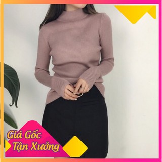Áo Len Tăm Cho Nữ, Áo Len Tăm Cổ 3 Phân Phong Cách Hàn Quốc Dễ Phối Đồ Hàng Cao Cấp