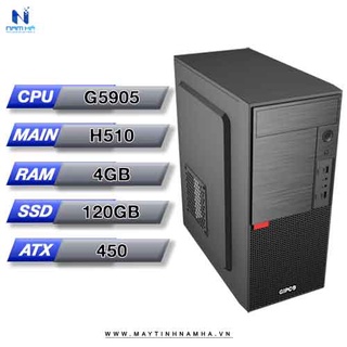 Máy tính văn phòng HNC02 – CPU Pentium G5905 – Chipset H510 – Ram DDR4 4GB – SSD 128GB – PSU ATX Orient 450 – Win10