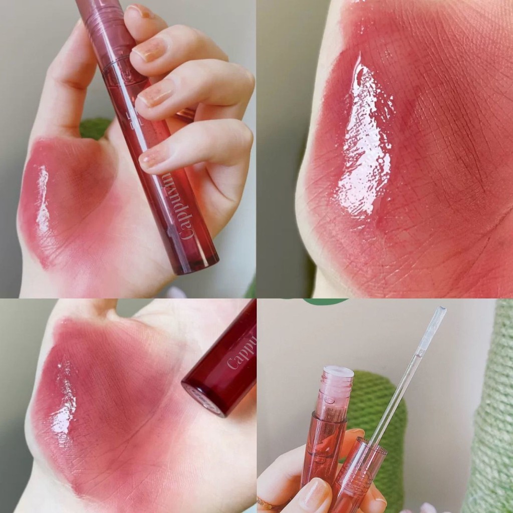 Son Môi Dưỡng Ẩm Kết Cấu Màu Trong Suốt Họa Tiết Trái Cây Cappuviini Cp01 Nội Địa Trung