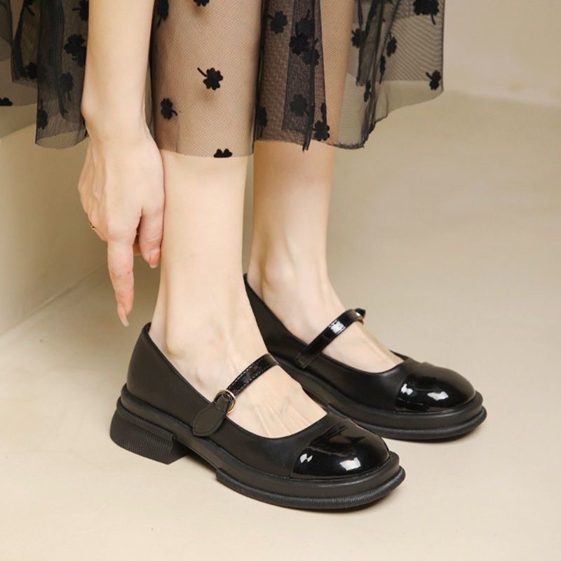 [Hàng sẵn ⚡️Ảnh thật] Giày Maryjane mẫu mới dành cho các cô gái, 2 màu đen, kem, size 35-39