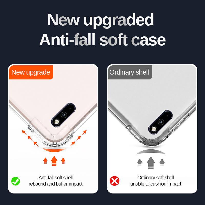 Ốp Máy Tính Bảng TPU Silicon Trong Suốt Chống Sốc 360 Cho Huawei MatePad Pro SE 10.1 10.8 11 12.6 T 10 10S M6 8 6 7 X6 V6 V7 9.7 10.4