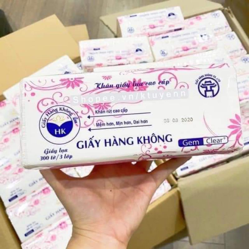 GIẤY HÀNG KHÔNG 1 GÓI KHĂN GIẤY RÚT 3 LỚP 300 TỜ