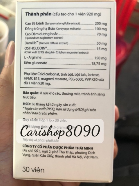 Kinhsup- hàng cty 100% giúp bổ thận tráng dương,hỗ trợ tăng cường sinh lý nam