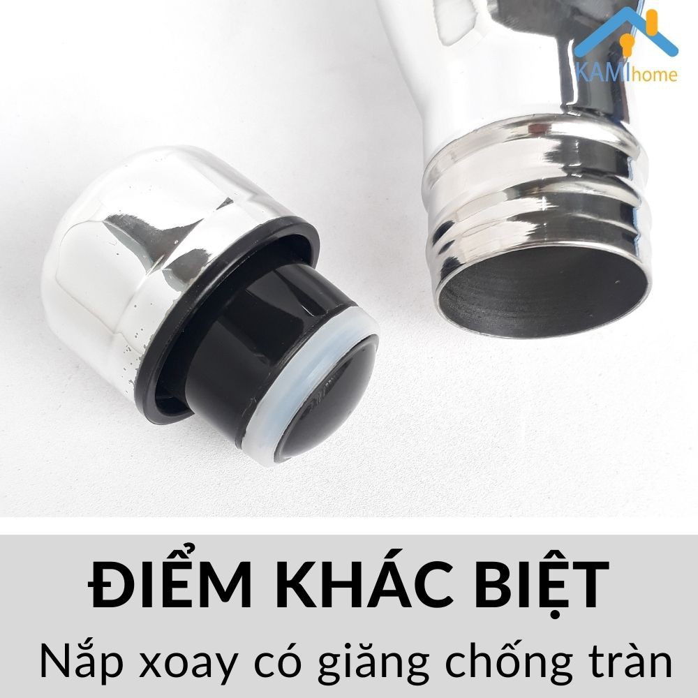 Bình giữ nhiệt inox giữ nóng lạnh hình Chai nước cá tính 500ml bình cốc inox cao cấp mã 22032