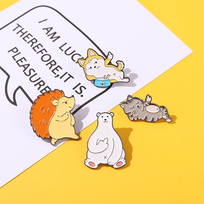 Ghim cài áo hình động vật hoạt hình dễ thương cho nữ