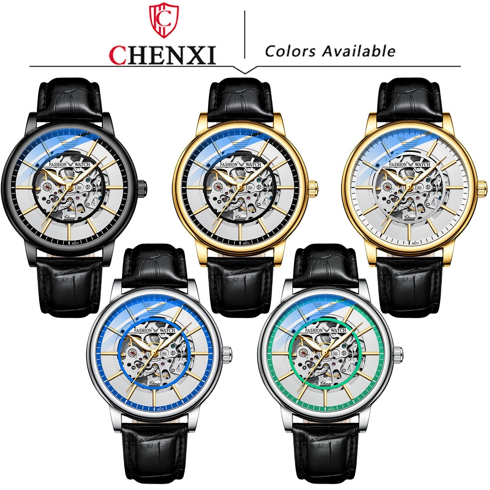 Đồng Hồ Cơ Tự Động CHENXI Với Dây Đeo Da Chống Thấm Nước Cho Nam
