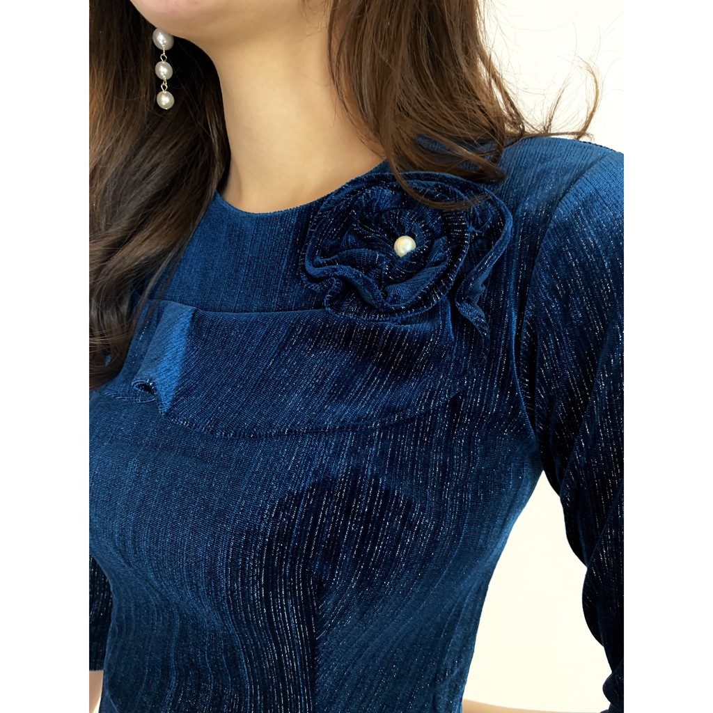 Đầm dự tiệc Emvy fashion chất liệu nhung kim tuyến cao cấp K17 | BigBuy360 - bigbuy360.vn