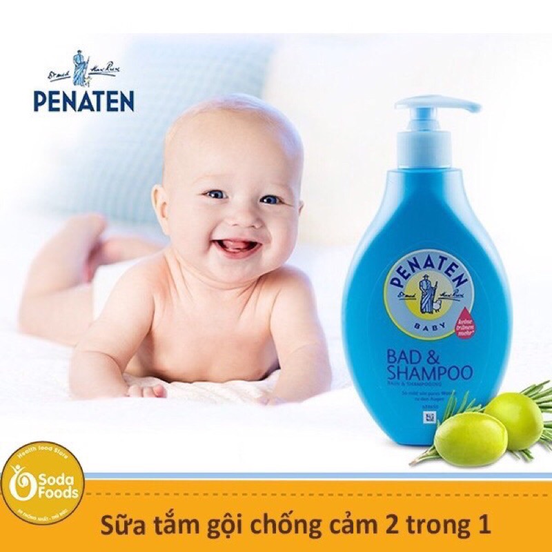 [Mã 267FMCGSALE giảm 8% đơn 500K] SỮA TẮM CHỐNG CẢM PENATEN ĐỨC CHO BÉ