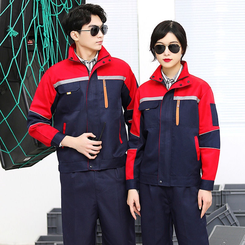 Set quần áo bảo hộ lao động chất liệu dày dặn chống mòn thời trang xuân thu cho nam nữ