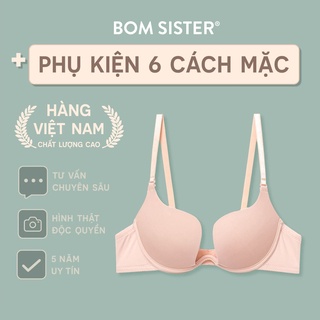 Áo Lót Mút Vừa Khoét Ngực Chữ U Thun Lạnh Tạo Khe Chữ V Tặng Kèm Dây Vải BOM SISTER A111