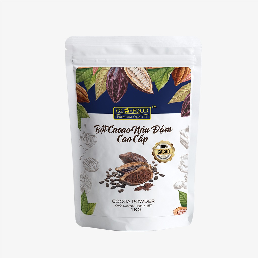 Bột Cacao Nâu Đậm Cao Cấp 1 kg