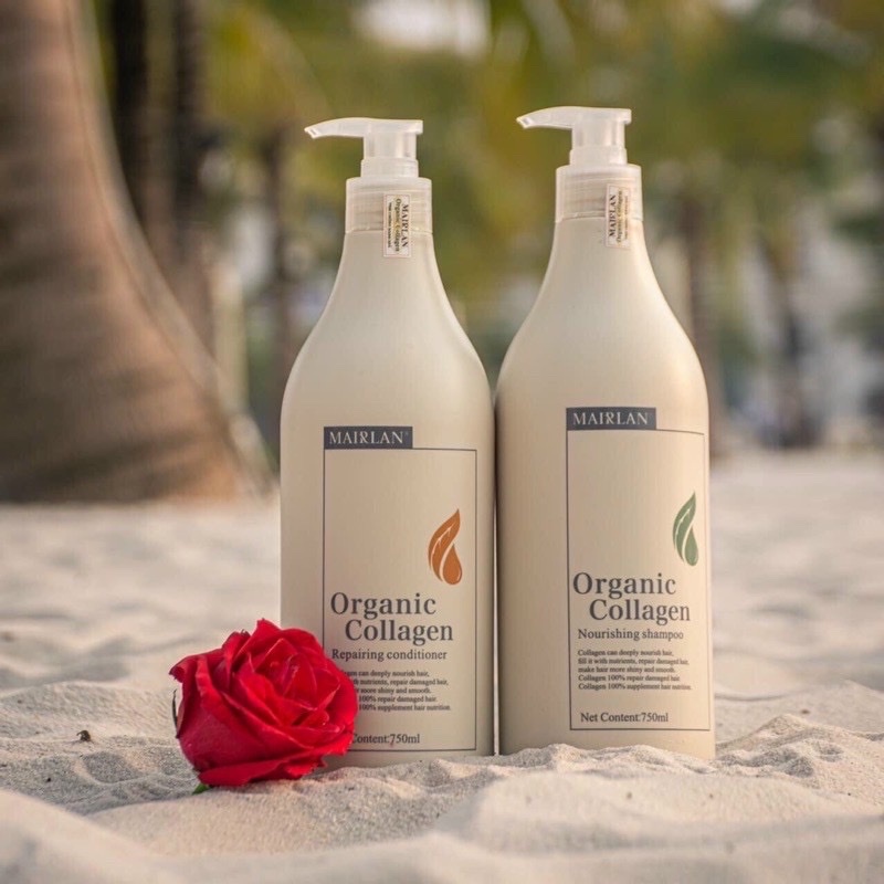 Cặp Dầu Gội Xả Mairlan Organic Ngăn Rụng Tóc, Kích Mọc Tóc, Phục Hồi Hư Tổn 750ml Chính Hãng