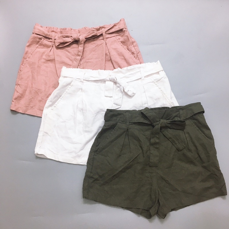 [Mã FAMARAL1 giảm 10k đơn 50k] quần shorts linen SIMPLY thắt nơ