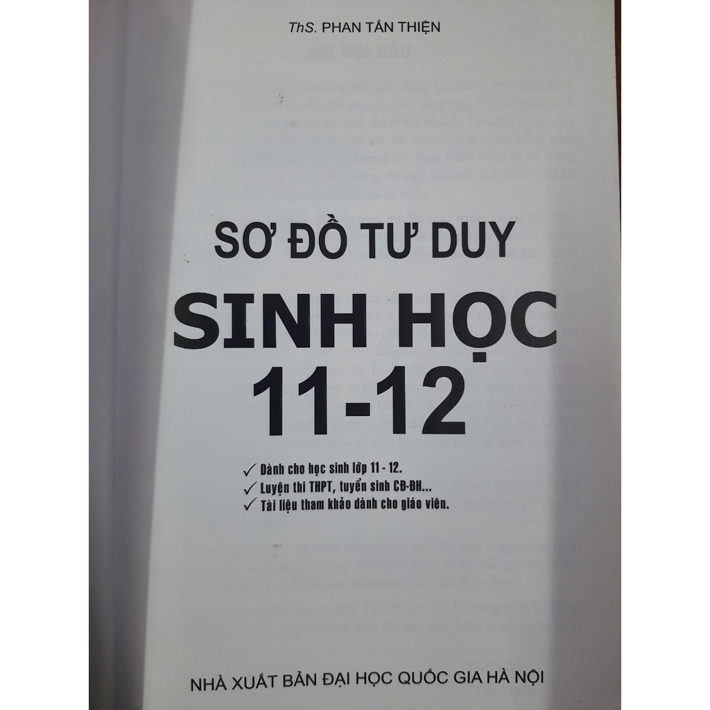 Sách - Sơ đồ tư duy Sinh Học 11 - 12