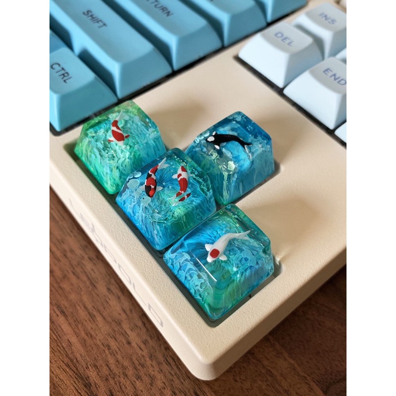 Khuôn silicone đúc mô hình cá chép siêu mini dành riêng cho keycap resin