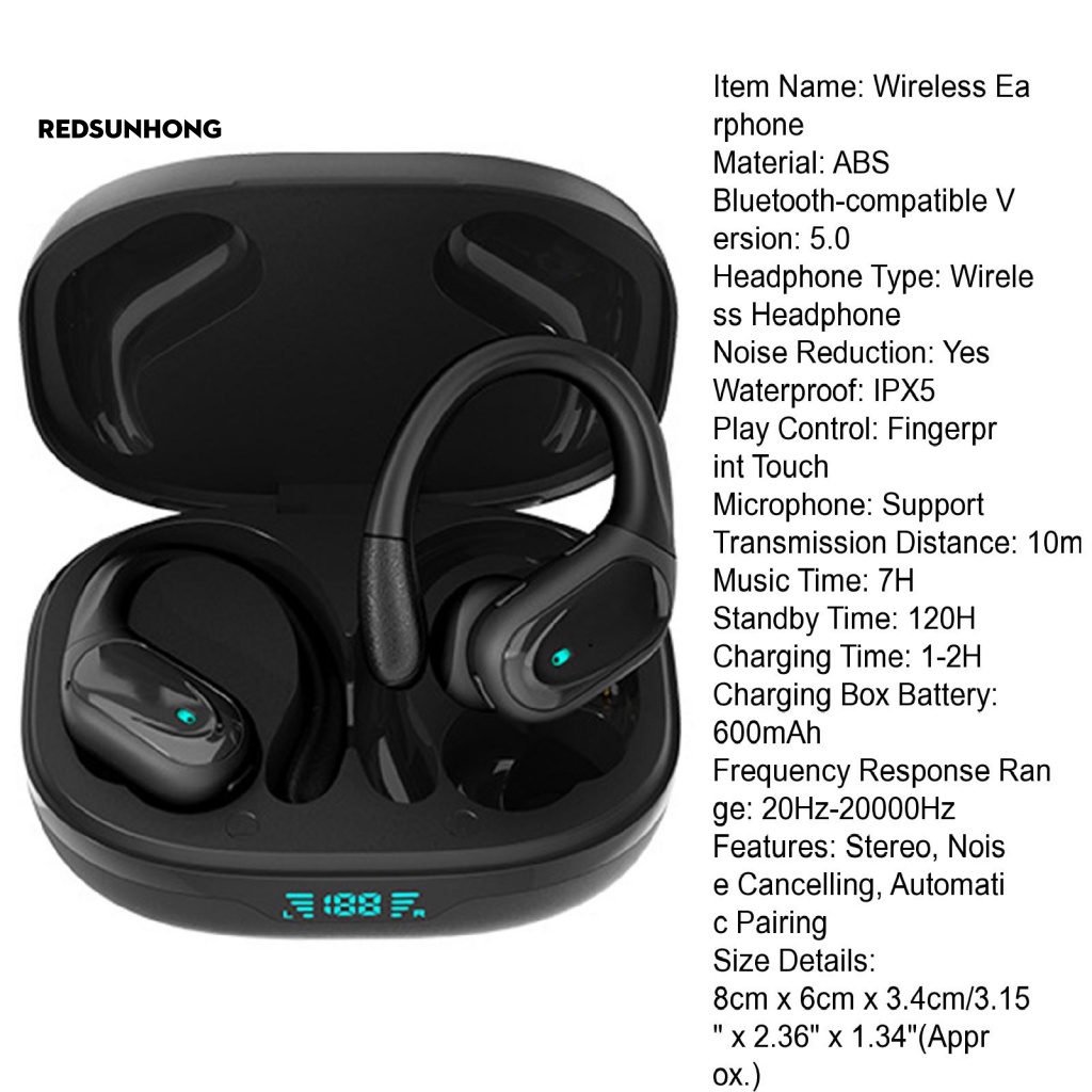 Tai Nghe Không Dây Bluetooth 5.1 HD-compatible5.1 Có Màn Hình LED Kỹ Thuật Số Và Điều Khiển Cảm Ứng Tai Nghe