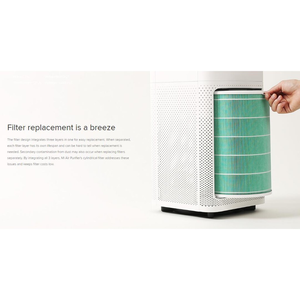 [Mã ELHA22 giảm 6% đơn 300K] Lõi lọc không khí Xiaomi Xiaomi Mi Air Purifier Filter Có chip RFID - Hàng chính hãng