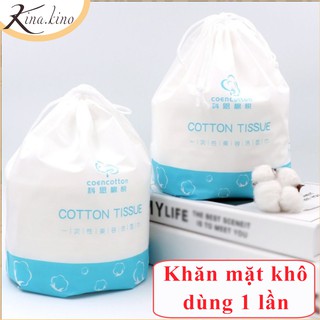 Khăn mặt khô dùng một lần chất liệu cotton siêu mềm mịn thấm hút tốt không gây dát mặt an toàn cho da-100% cotton