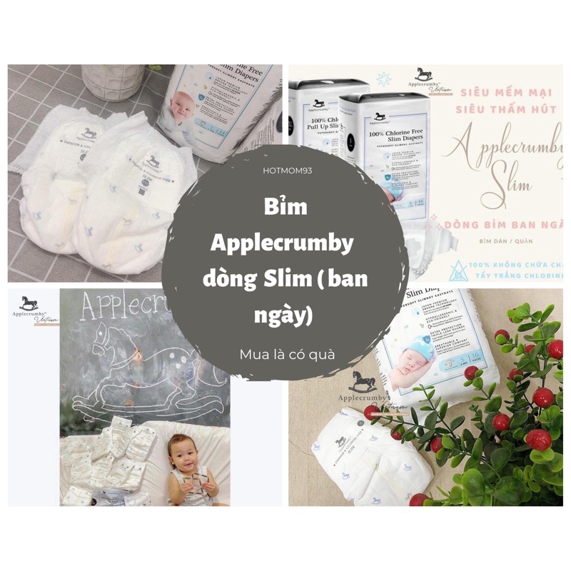 BỈm quần Applecrumby dòng SLim bản 2021 siêu mềm mỏng M15/L14/XL13/XXL12