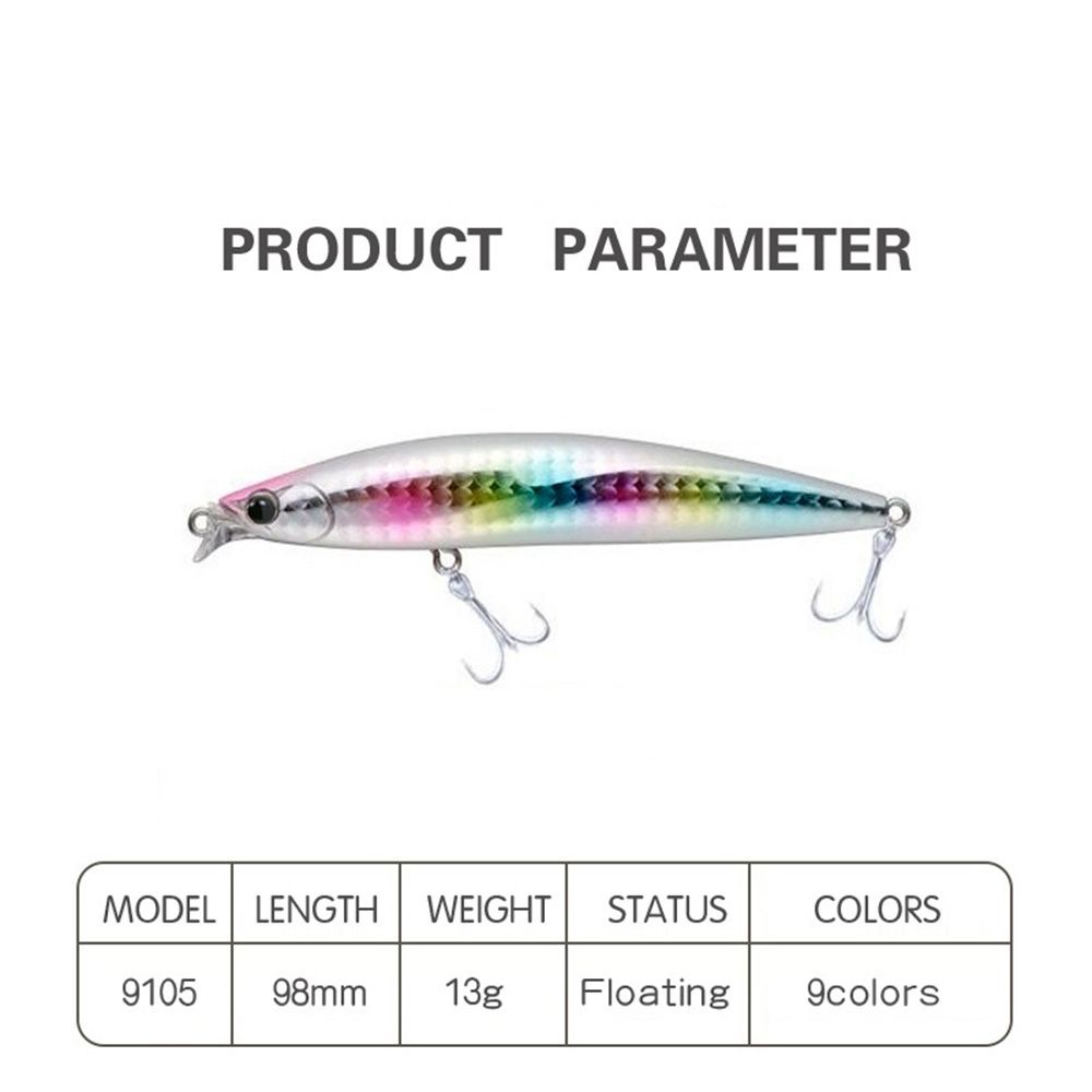 Mồi giả câu cá 98MM 13G chất lượng cao
