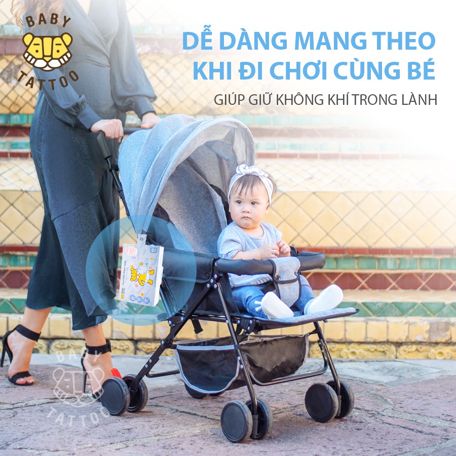 BABY TATTOO Túi Rác Đựng Tã Bỉm Chuyên Dụng Hương Phấn Thơm, Hộp 60 Túi