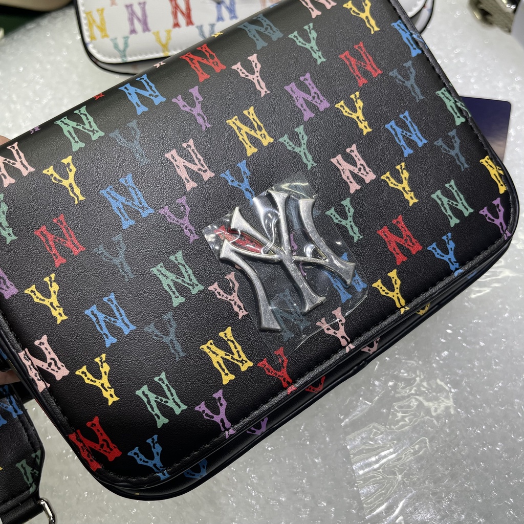 ✅  Túi DA MLB Mini Rainbow Monogram Hoodie Bag 32BGPC111-50L  / 32BGPC111-50I HÀNG CHUẨN 1:1