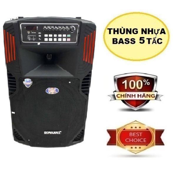 Loa kéo karaoke di động Ronamax F18, loa kéo Bluetooth bass 5 tấc hát karaoke ngoài trời + Tặng kèm 2 micro