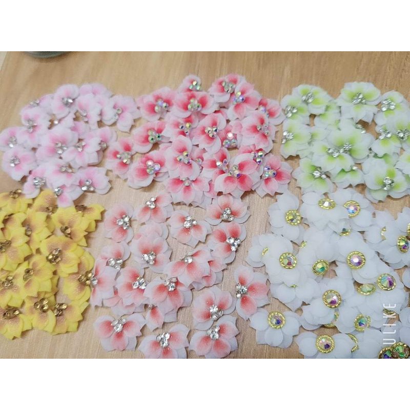Hoa bột nail hoa tay- hoa nửa cánh nhọn