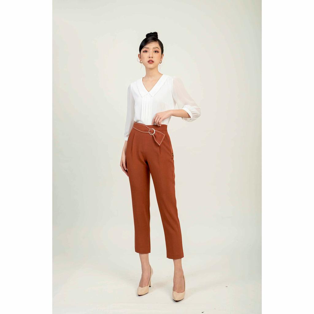 Quần baggy cạp phối nơ MMOutfit M-QU020121021