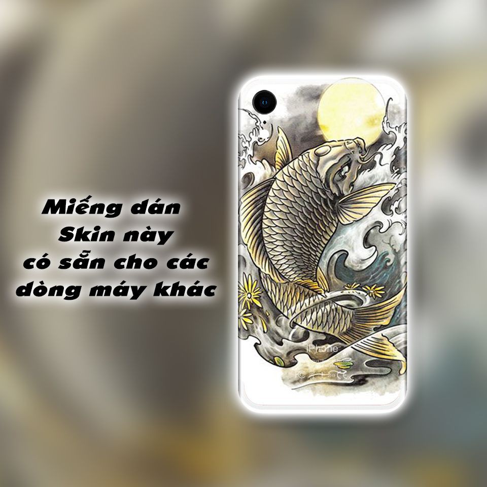 Miếng dán skin hình Cá chép hóa rồng (Mã: CHR001) cho iPhone ( có đủ mã máy )