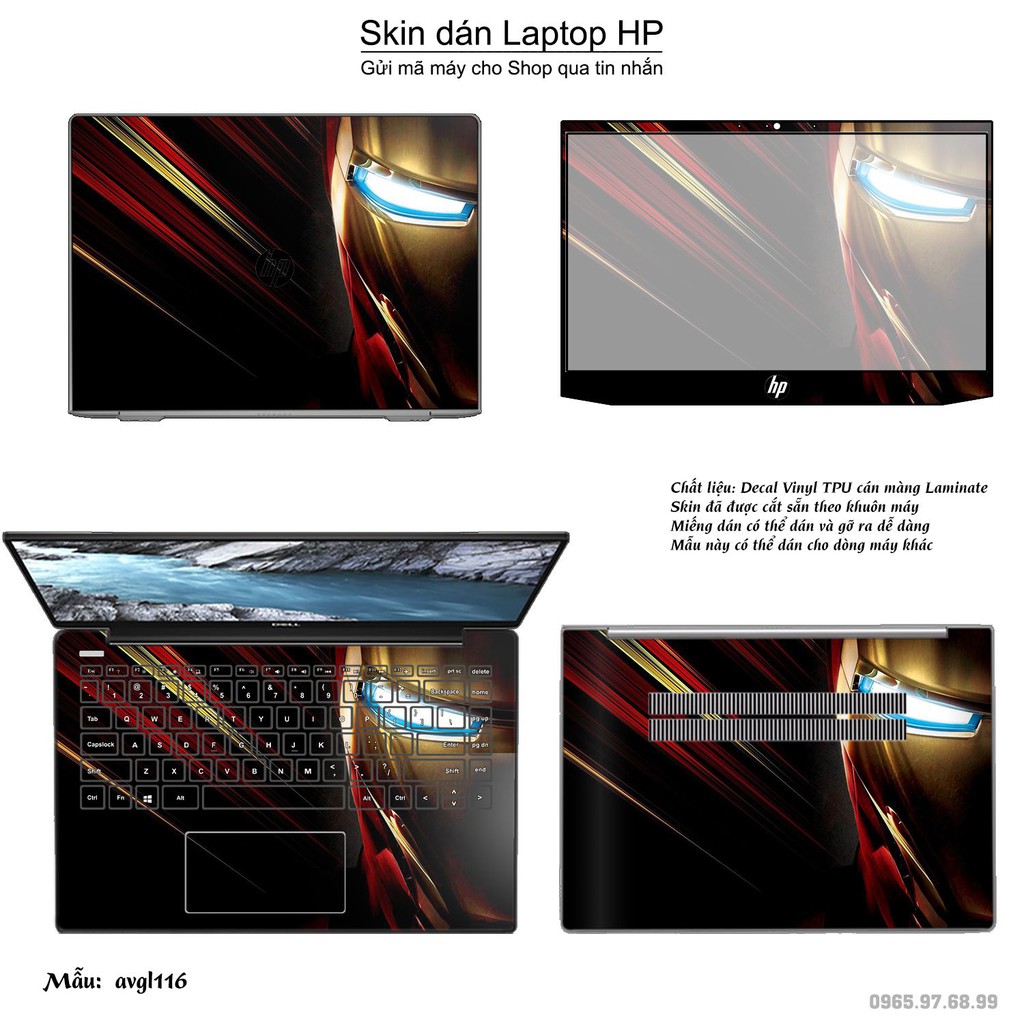 Skin dán Laptop HP in hình Avenger _nhiều mẫu 2 (inbox mã máy cho Shop)