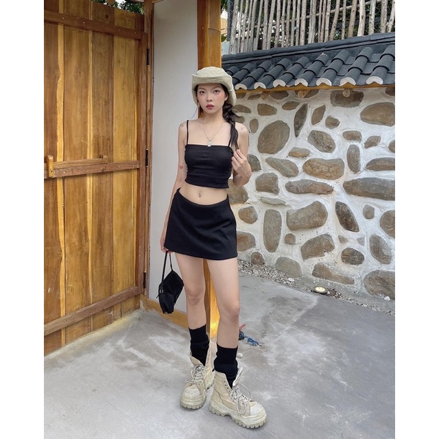 Chân váy cạp trễ y2k ( ohz MINI skirt - có quần bảo hộ )