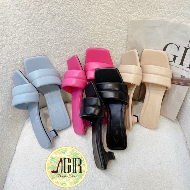 Guốc bản phồng viền giữa gót ú 2 cm siêu xinh
