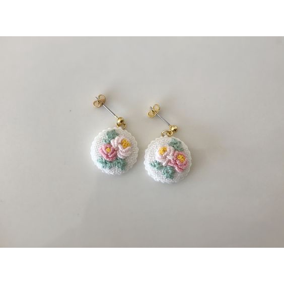 DIY TỰ LÀM BÔNG TAI PHONG CÁCH HÀN QUỐC- KIT NGUYÊN LIỆU THÊU TAY LÀM TRANG SỨC- MIE HANDMADE SHOP