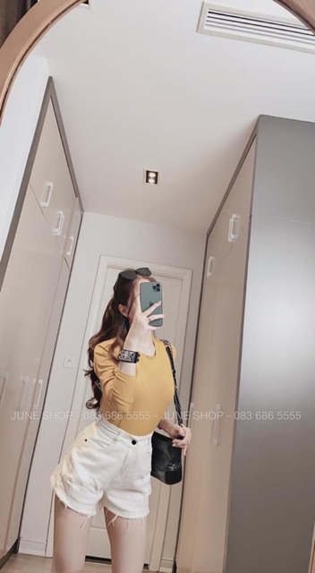 BÁN SỈ ÁO THUN CỔ TRÒN LEN ZIP TAY DÀI NỮ | BigBuy360 - bigbuy360.vn