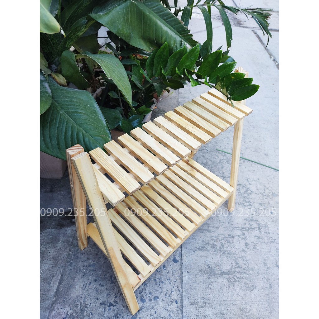 Kệ Chữ A Trang Trí 2 Tầng - Kệ Gỗ Trang Trí Đa Năng