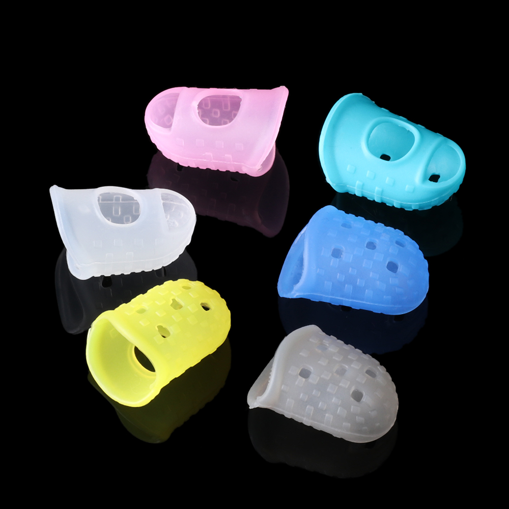 (Hàng Mới Về) Set 4 Phụ Kiện Bảo Vệ Ngón Tay Khi Chơi Đàn Bằng Silicon 6 Màu Sắc