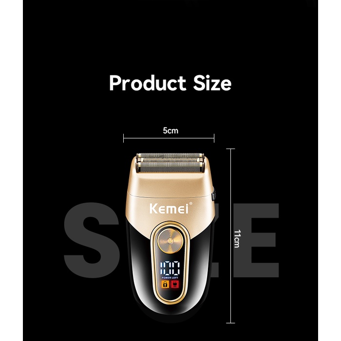 Tông đơ cắt tóc Kemei KM-3209 3 lưỡi cắt có đế sạc tiện lợi