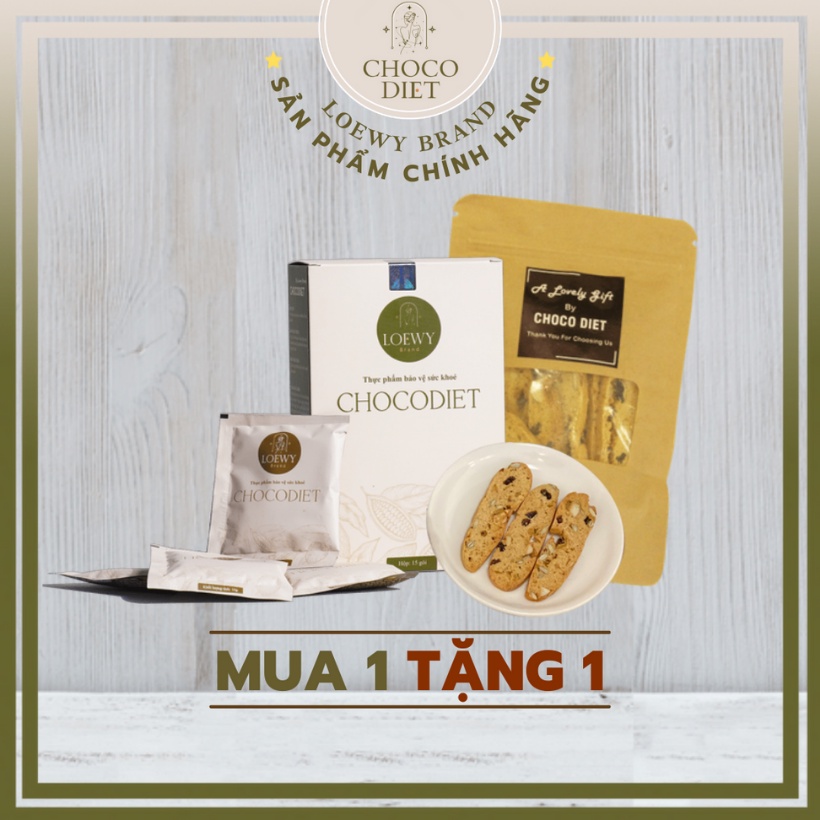 Chocodiet giảm cân cấp tốc, giảm cân an toàn, giảm cân hiệu quả LOEWY BRAND - Mua 1 Tặng 1