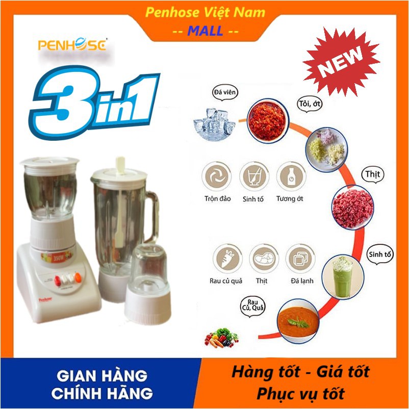 Máy xay thức ăn cho bé đa năng 3in1 model PH-861 chính hãng Penhose (bảo hành 12 tháng)