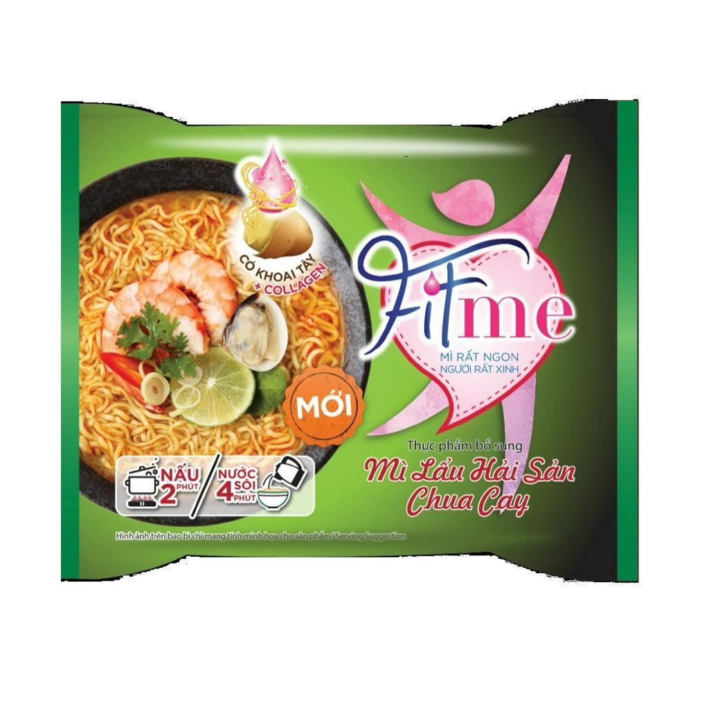 Lốc 5 Gói Mì Lẩu Hải Sản Chua Cay Fitme 80G/Gói